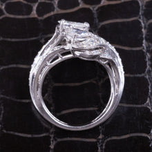 Triple Pear Diamond Cocktail Ring c1950