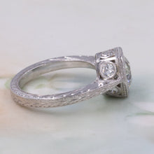 Old Euro Diamond Hexagon Bezel Solitaire