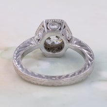 Old Euro Diamond Hexagon Bezel Solitaire