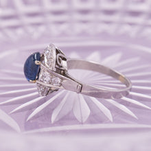 Art-Deco Fine Ceylon Sapphire & Diamond Ring