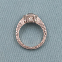 Old Euro Diamond Hexagon Bezel Solitaire