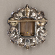 Georgian Revival Smoky Quartz Pendant Brooch