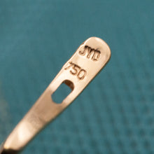 Gold Buckle Earrings With Tiny Diamonds