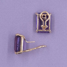 Emerald-Cut Amethyst Earrings c1980