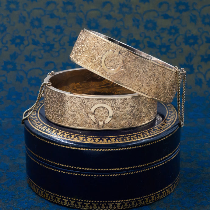 Victorian Wedding Bracelet Pair in Original Box