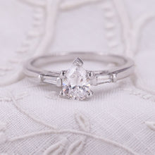 Midcentury .57 Carat Pear-Cut Diamond Ring