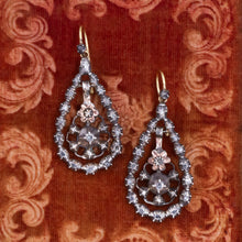 Georgian Revival Diamond Earrings c1880