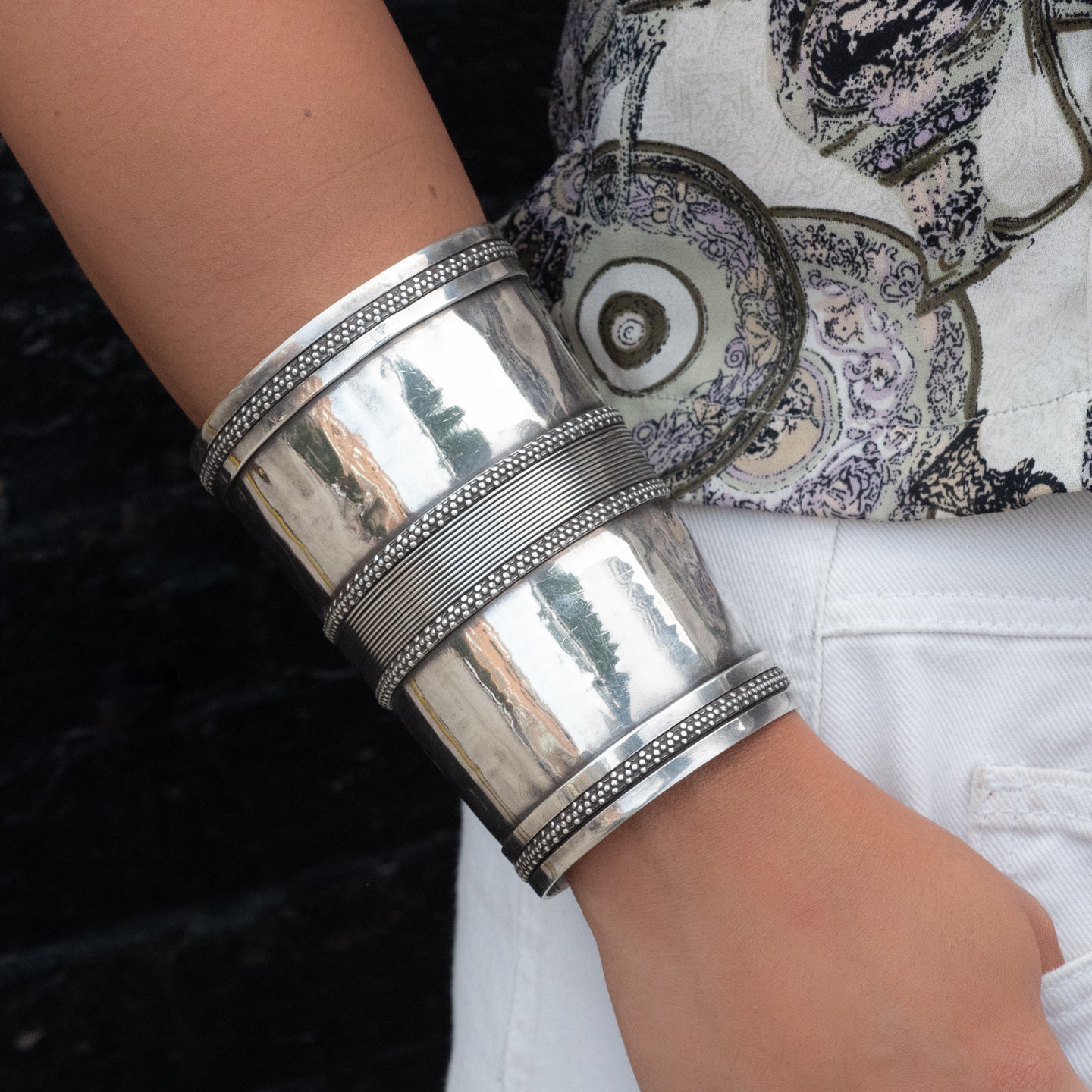 Large Cuff Mid-century Sterling Extra Wide Cuff – Pippin Vintage Jewelry