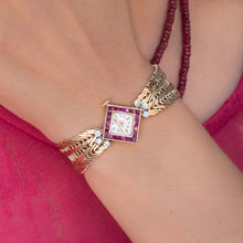 Midcentury Ruby and Diamond Gold Watch