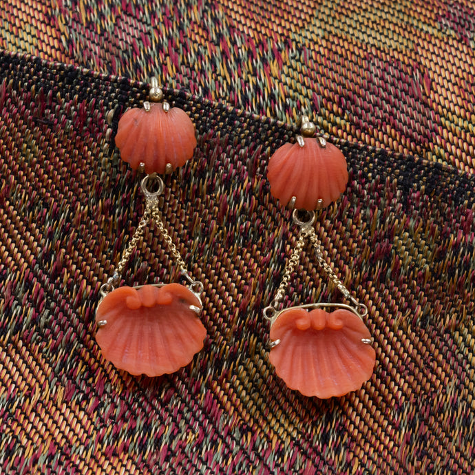 Victorian Coral Day to Night Earrings