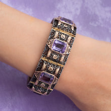 Ornate Amethyst Panel Bracelet c1870