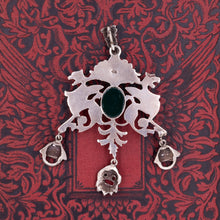 Silver & Chrysoprase Pendant c1930