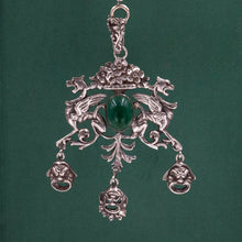 Silver & Chrysoprase Pendant c1930