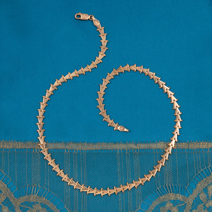 Gold Chevron Collar Necklace