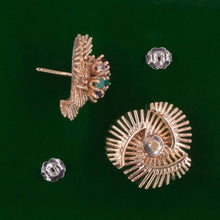 Multi-Gem Starburst Earrings c1960