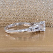 Colorless Brilliant Diamond in Split Baguette Setting c1950