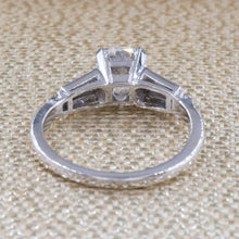 Colorless Brilliant Diamond in Split Baguette Setting c1950