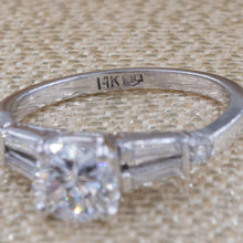 Colorless Brilliant Diamond in Split Baguette Setting c1950