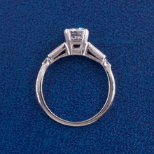 Colorless Brilliant Diamond in Split Baguette Setting c1950