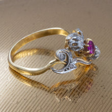 Belle Époque Ruby & Rose-Cut Diamond Ring