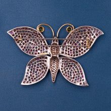 Kanaris Multicolored Sapphire Butterfly Brooch