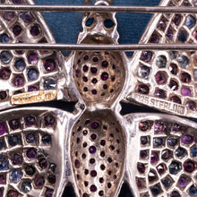 Kanaris Multicolored Sapphire Butterfly Brooch