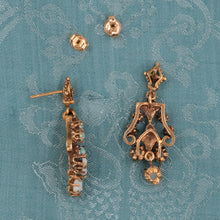 Victorian Revival Opal Earrings c1960