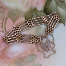 Victorian Heart Padlock Gate-Link Bracelet c1890