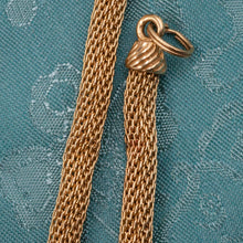 Retro Gold & Turquoise Tassel Necklace c1950