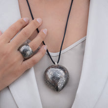 Patricia Von Musulin Ebony Puffy Heart Pendant