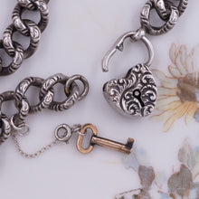 Victorian Heart Padlock Sterling Bracelet