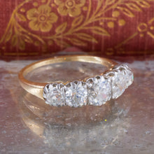 Antique Diamond Five Stone Band c1880