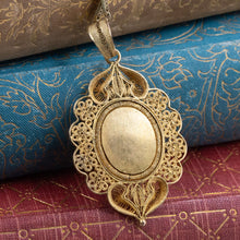 Blanched Gold Filigree Locket