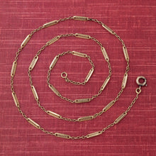 Filigree Bar Link Chain c1930