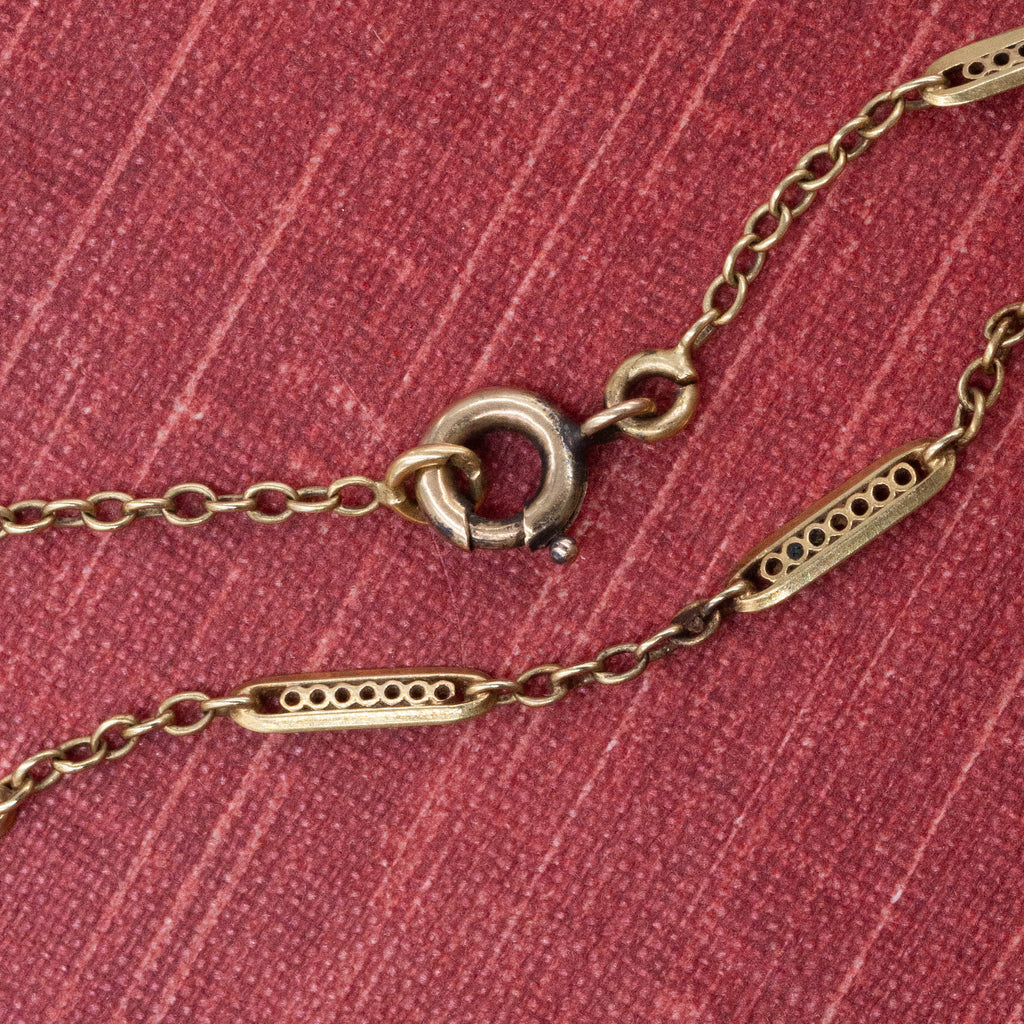 Filigree Bar Link Chain c1930 – Pippin Vintage Jewelry