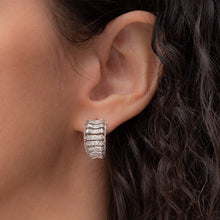 Diamond Hinged Hoop Earrings