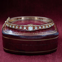 Antique Diamond Gold Bangle c1930