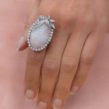 Opal and Diamond Statement Cocktail Ring