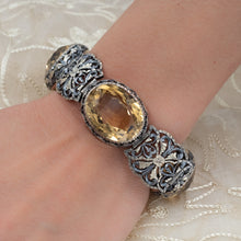 Victorian Citrine Panel Bracelet c1870