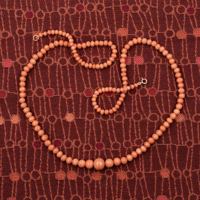 Antique Coral Bead Necklace