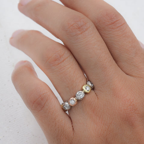 Handmade Bezel-Set Diamond Eternity Band