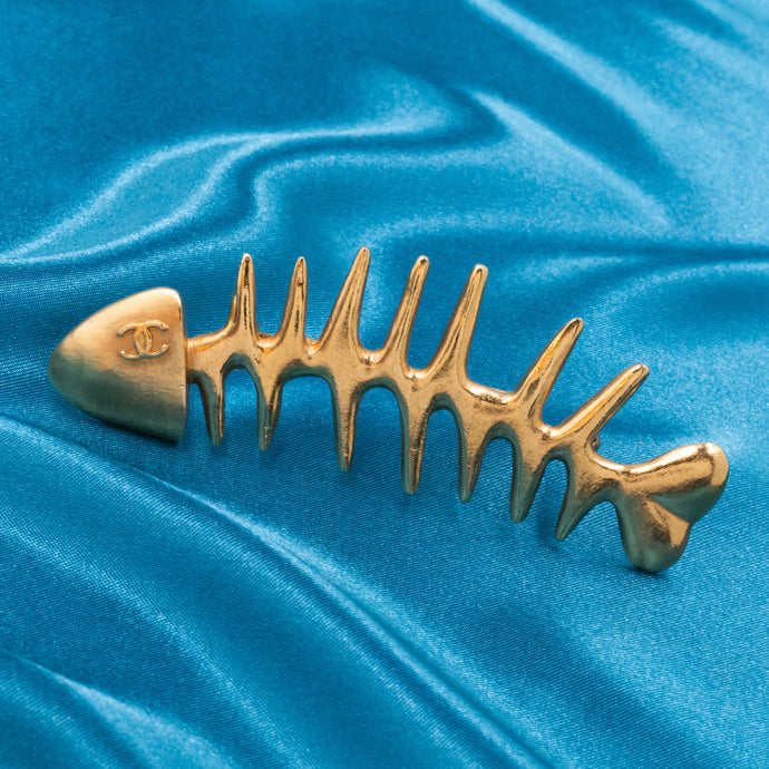 1993 Chanel Fishbone Brooch