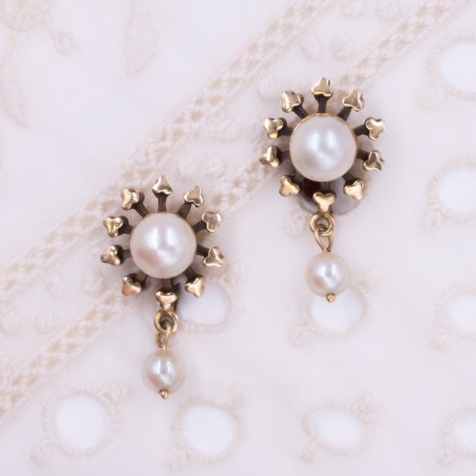 Georgian Revival Pearl Earrings c1930