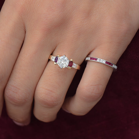 Ruby and Diamond Eternity Band c1950