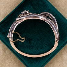 Georgian Revival Diamond & Emerald Snake Bangle