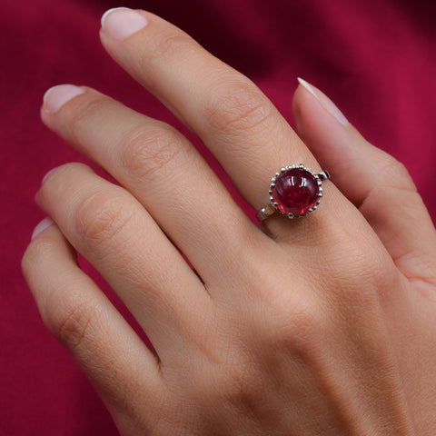 Art Deco Rubellite Tourmaline Ring