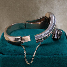 Georgian Revival Diamond & Emerald Snake Bangle