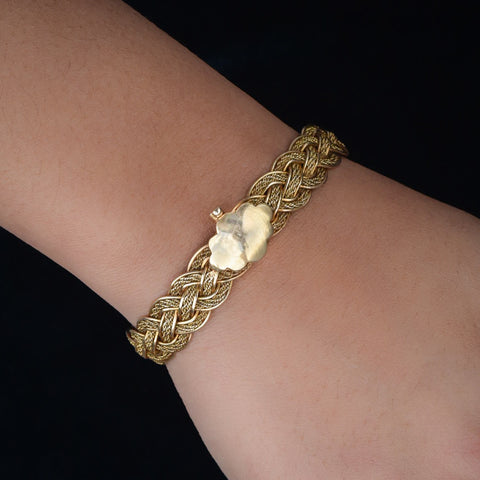 Antique 18 Karat Woven bracelet