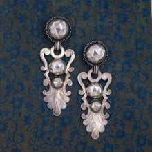 Antique Faceted Steel Statement Earrings