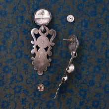 Antique Faceted Steel Statement Earrings